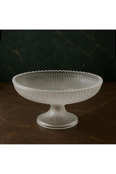 decovien Glass Foot Presentation Bowl Fruit Bowl
