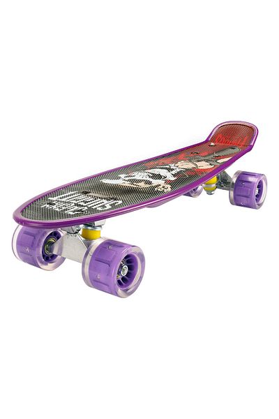 ACTION ONE Penny Board Redemption 56x15 cm, cu roti luminoase PU, ABEC-7, cadru aluminiu, 90 KG