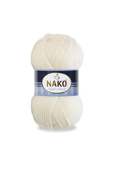 NAKO 5 Pieces Sport Wool 300 Ecru Hand Knitting Threads Vest Cardigan Floss Scarf Sweater Thread