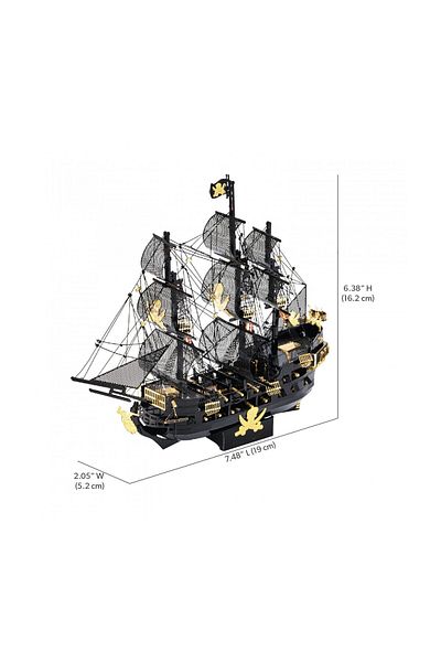 ROKR 3D Puzzle, Metal, Piececool, Black Pearl Ship, 307 pieces