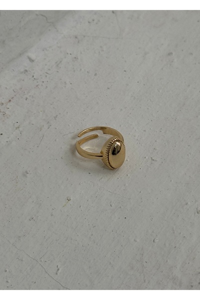 KİLİGİSTANBUL Oval Retro Ring (Size Can Be Adjusted)