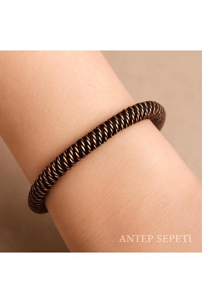 ANTEPSEPETİ Copper Spiral Model Bracelet