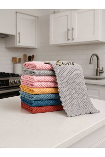 elfnur New Generation Microfiber Professional Non-Marking Cleaning Cloth 3Pcs...