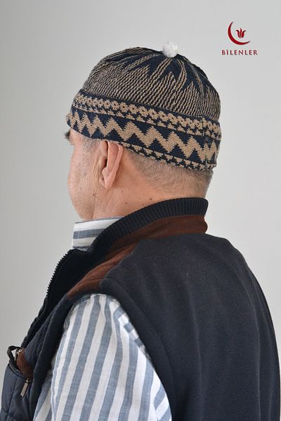 Bilenler Wrinkled Knitwear Knitted Pilgrim Skullcap Standard Size