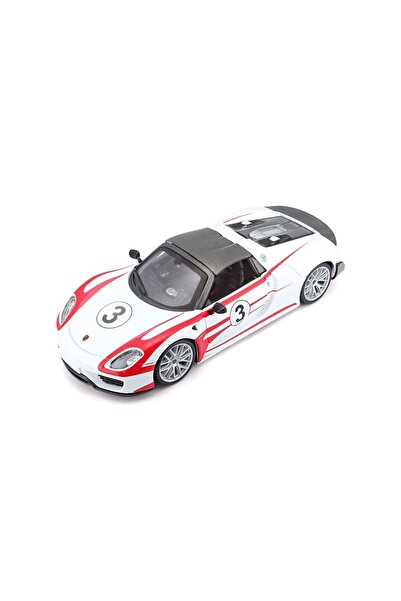 SPOR35 Girl Boy Children's Toy 28009 Burago Porsche 918 Spyder 1:24 Model Car Girl Boy Children's Toy Eği