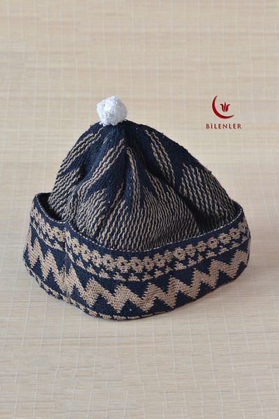 Bilenler Wrinkled Knitwear Knitted Pilgrim Skullcap Standard Size