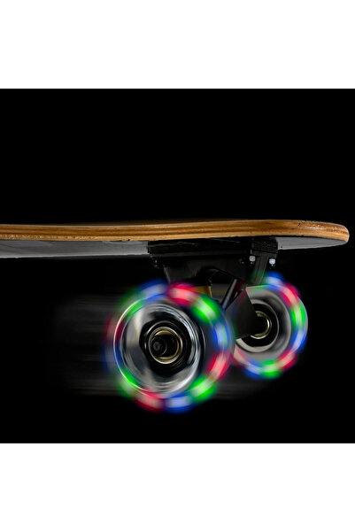 ACTION ONE Silver Death Longboard 80x20 cm, with PU light wheels, ABEC-7, aluminum frame, 100 KG