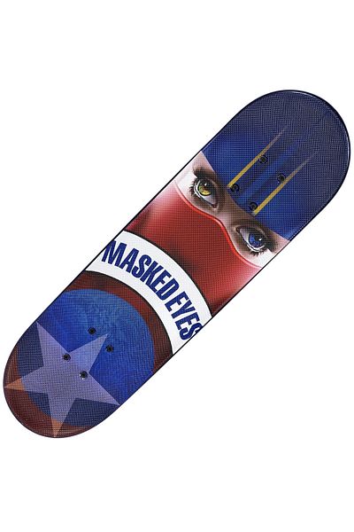 ACTION ONE Masked Eyes double print skateboard, 70 x 20 cm, PU light-up wheels, aluminum frame