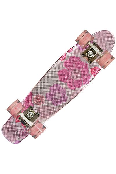 ACTION ONE Penny Board Flowers dublu print, 56x15 cm, roti PU, ABEC-7, cadru aluminiu