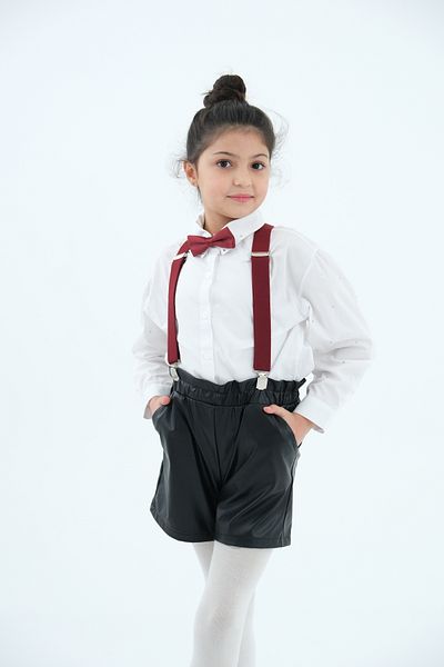 ELROZO Children's Trouser Suspenders and Bow Tie Set