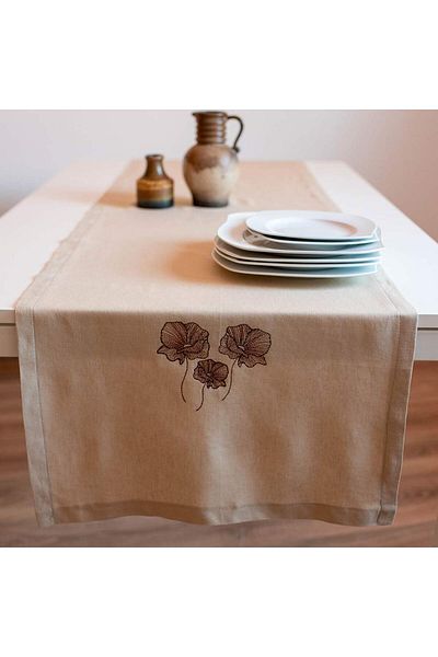 Homelux Aler de Masa 50X170 Cm 50% In 40% Bumbac Bej