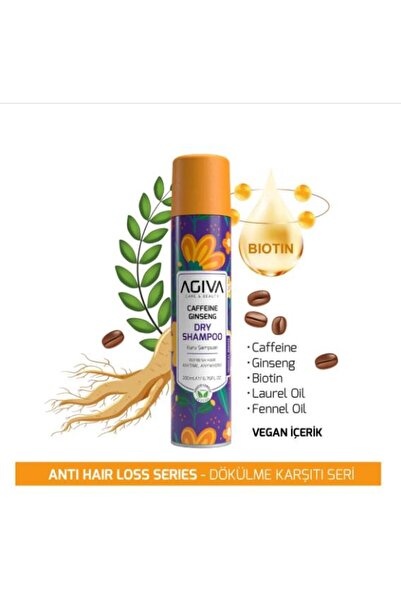 Agiva Caffeine Ginseng Pro Care Saç Dökülmesine Karşı Kuru Şampuan 200 ml