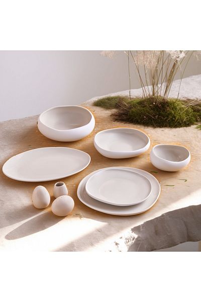 Karaca Karaca Earth Collection Cupid 55-teiliges 12-Personen-Geschirrset
