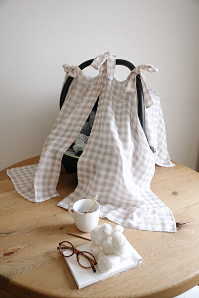 DoDo'S Baby ÇİFT KATLI EKOSEDESEN ORGANİK MÜSLİN PUSET ÖRTÜSÜ