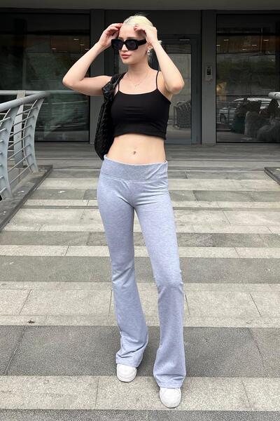 Madmext Grimelange High Waist Corded Spanish Leg Trousers - MG2096