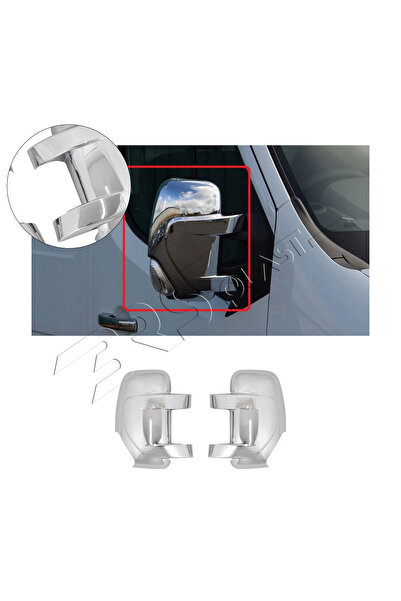 BRSPLAST Renault Master Uyumlu 2011 Ve Üzeri Ayna Kapağı 2 Parça Abs Krom Kap...
