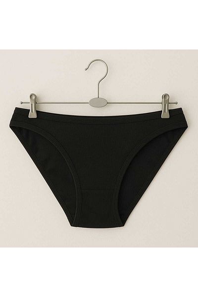 gigigiyim Ribbed Patterned Solid Color Women's Panties