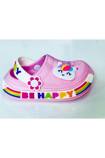 HEREVEMAGAZA Non-Slip Sole Children's Slippers White