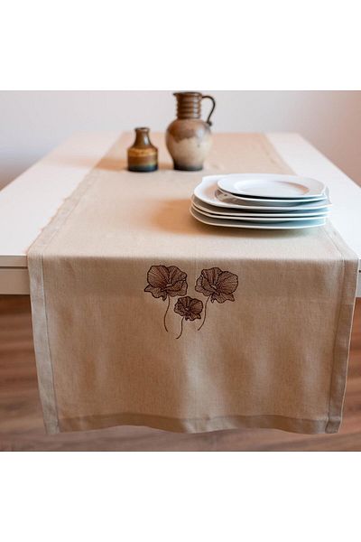 Homelux Aler de Masa 50X250 Cm 50% In 40% Bumbac Bej