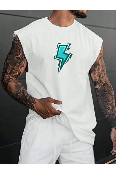 Revasser Unisex Erkek WEIGHT ŞİMŞEK Özel Baskılı Oversize Pamuklu Bisiklet Ya...