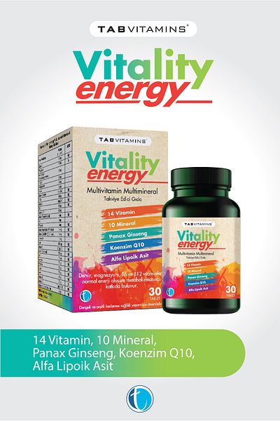 Tabvitamins Vitality Energy 30 Tablets Multivitamin Multimineral