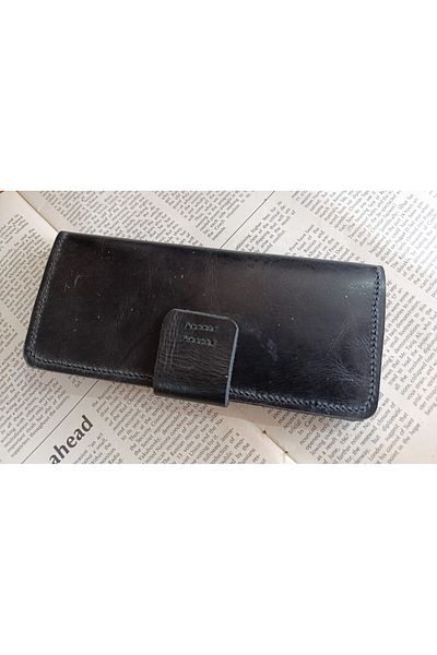 Mahfuz Fully Handmade Real Crazy Leather Wallet 12 Cards 2 Banknote Areas (19.4Cm*8.5Cm) Da27