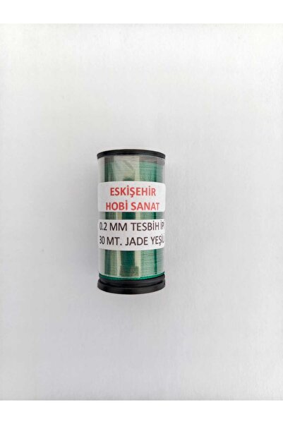 Eskişehir hobi sanat 0.2 Mm 30 Metre Tesbih Ipi Jade Yeşili Renk ( En Ince Te...