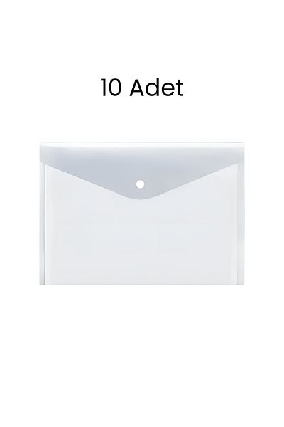 inox İnox Eco Snap File Document Envelope Transparent 10 Pieces