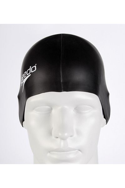 SPEEDO Unisex Μαύρο απλό καπέλο κολύμβησης σιλικόνης 8- 709910001