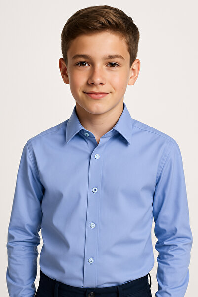SIRRI Cămașă clasică cu guler plat pentru băiat