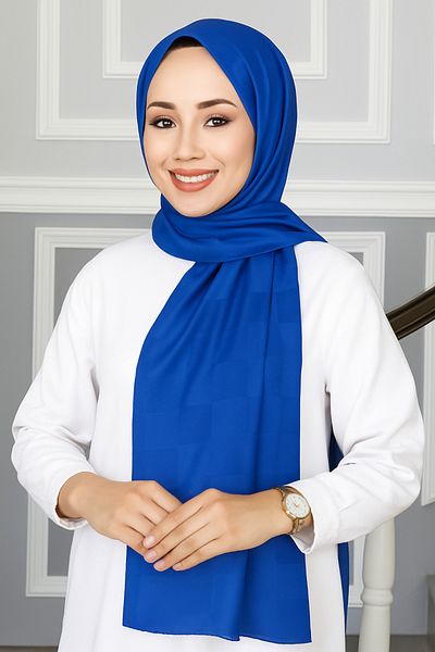 mim eşarp Şal cu model de tablă jacquard argintiu Emproyal 75x190 cm