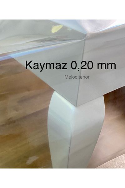 şeffafavm Thin Transparent Nylon Tarpaulin Pvc 0.20mm Thick Tablecloth Protector Wipeable Liquid-Proof