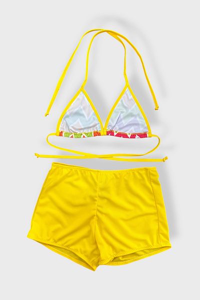 Nilmay mayo Girl's Bikini Set with Shorts