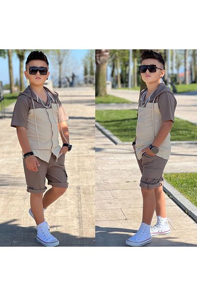 gül garden Boy's Capri Shorts Set