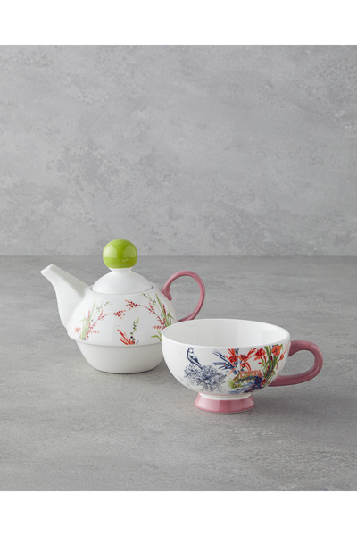 English Home Garden New Bone China Demlik 400 ml Yeşil