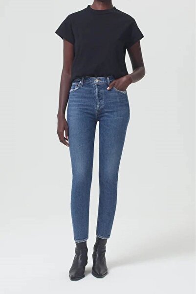 Madmext Mavi Yüksek Bel Skiny Fit Denim Kadın Jean Mg1643