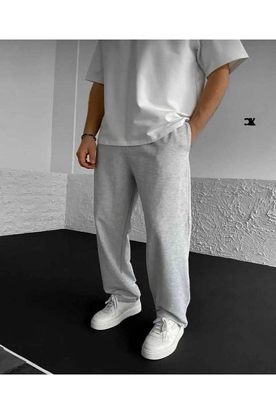 GERLAY Men's Gray Straight Leg Tracking Pants