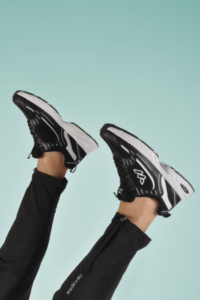 WALKWAY Run Siyah-beyaz Unisex Koşu Ayakkabısı