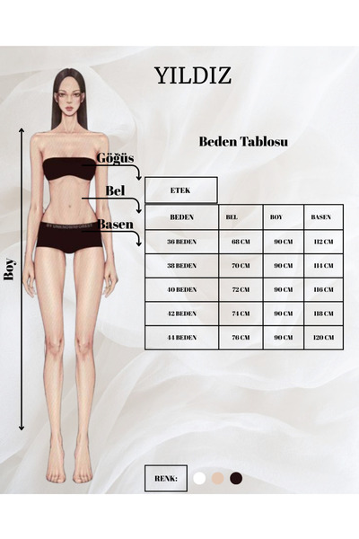 DEMET Yıldız Uzun Brode - Fisto Kumaş İncili Etek