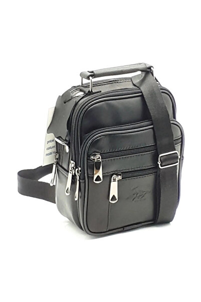 Newish Men's Genuine Leather Cross Shoulder Bag and Faux Leather Card Holder and Wallet