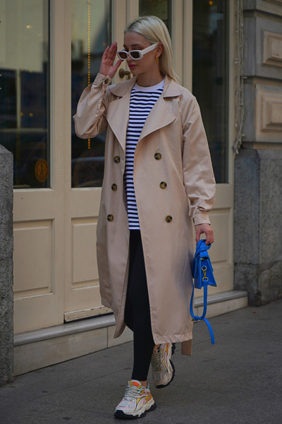 Madmext Bej Uzun Kadın Trençkot MG1928