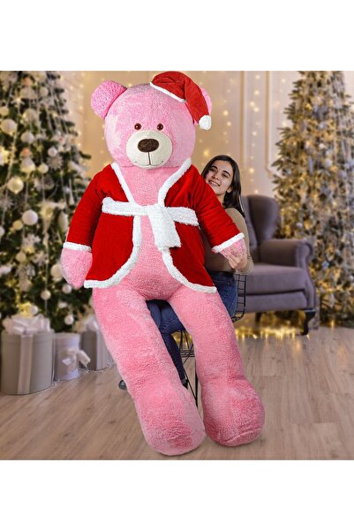 HARİKA PELUŞ FABRİKASI 200 سم دمية دب مع قبعة سانتا للعام الجديد، هدية عيد ال...