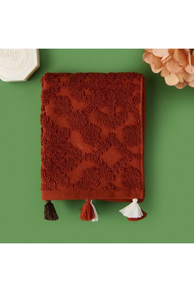 Evidea Soft Earthy Hues Juan Hand Towel - Burgundy - 30X50 cm