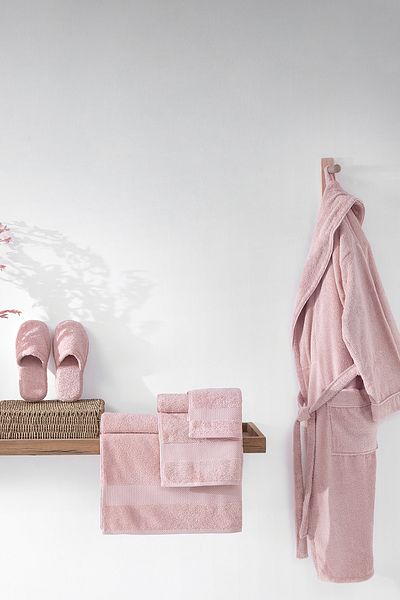 Yataş Essentials 3-Piece Bathroom Set | Slippers (42-44) - Powder