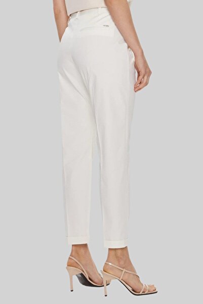 BOSS Kadın Regular Fit Tachinoa Kumaş Pantolon Beyaz