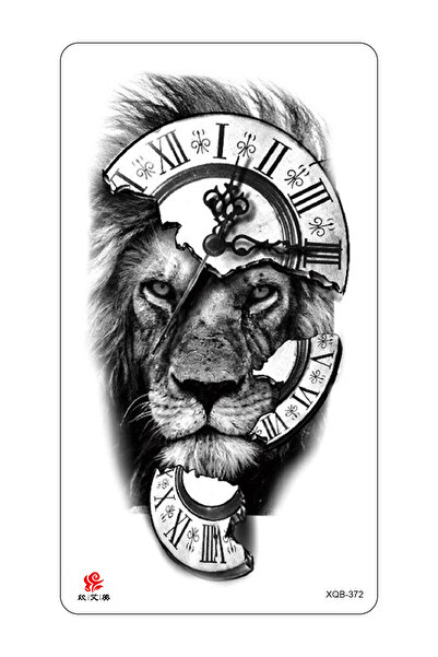 BP Tattoo Mekanik Saat ve Aslan Dövmesi Tattoo