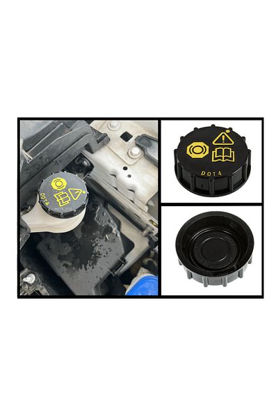 fkoto Fiesta Brake Hydraulic Dot 4 Oil Tank Cover Locking Type With Tabs 2013 After