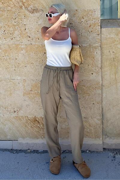 Madmext comfortable Green Waist Adjustable Trousers - MG2161