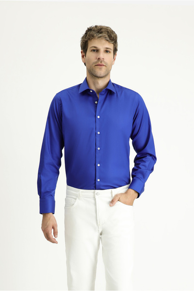 Kiğılı Регулярна кройка памучна риза с дълъг ръкав - не се глади