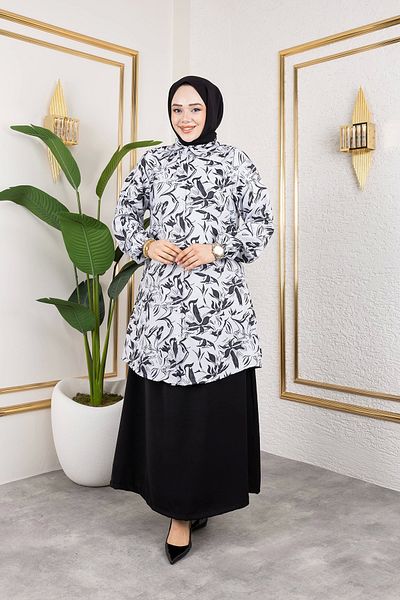 Nevayla Moda Διπλό Σετ με Φούστα - Μαύρο / T0106